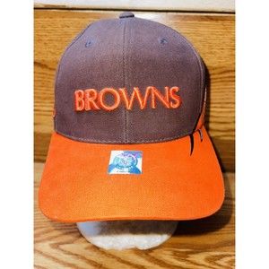 NFL Cleveland Brown Simple Script SPL28 Strap Back Cap Hat NEW